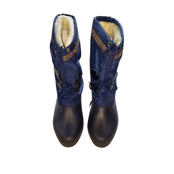 Vintage Baffin Canada Navy Blue Waterproof Winter Boots Size 10 RARE - Picture 5 of 14